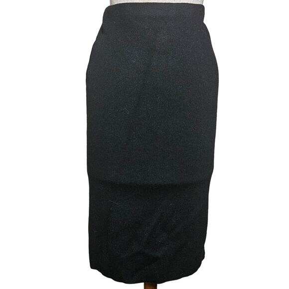 Patrizia Luca Black Knit Stretch Skirt Size Small - Picture 1 of 4